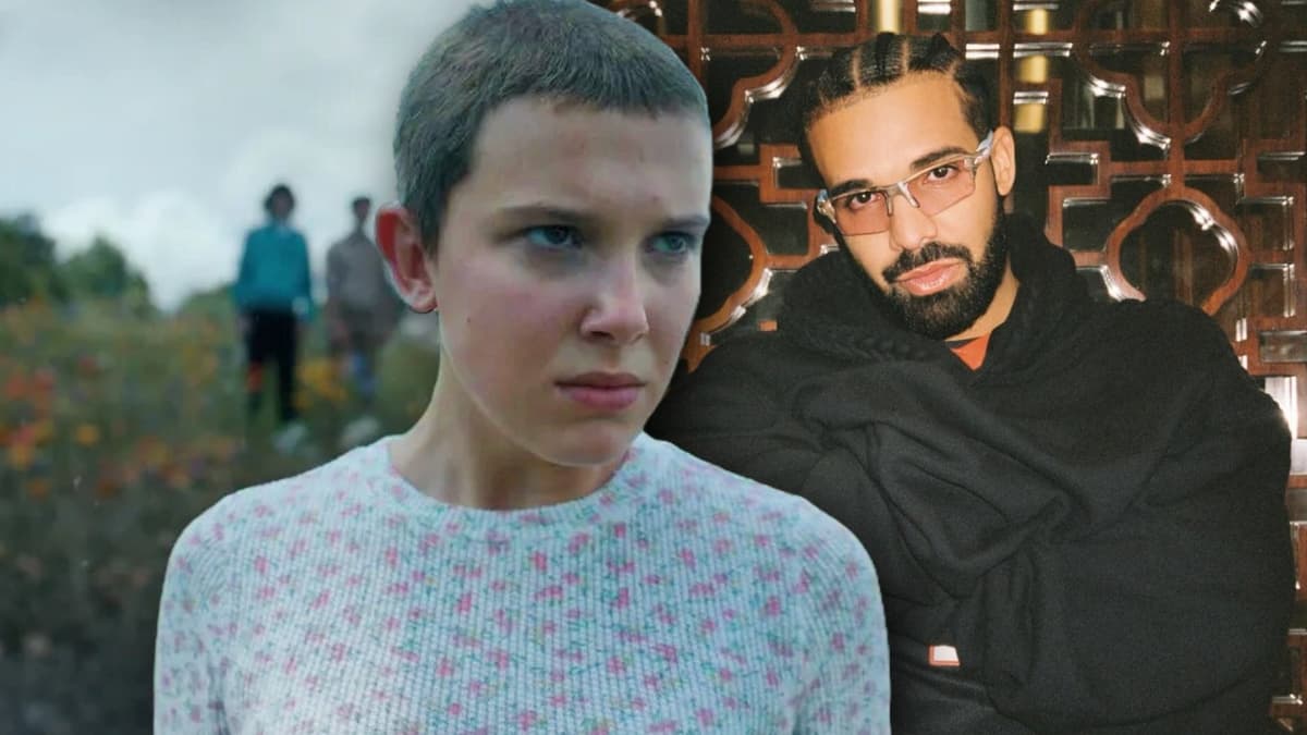 Millie Bobby Brown in Stranger Things and Drake