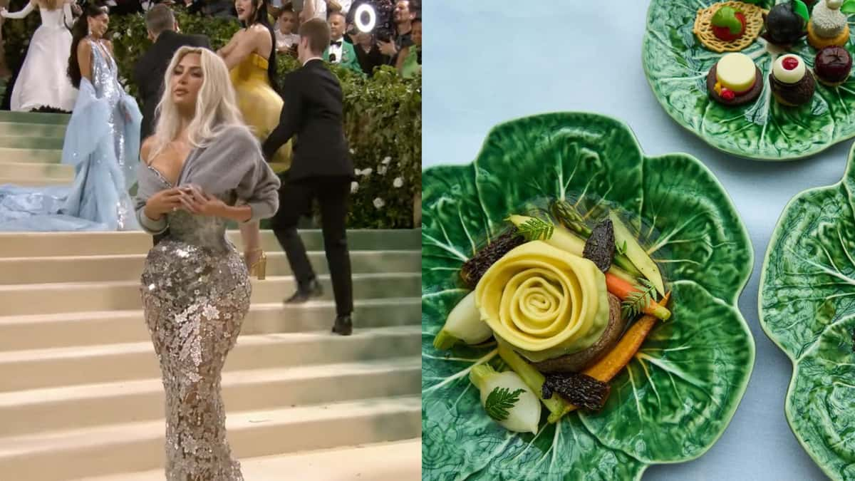 Kim Kardashian at The Met Gala / Met Gala food