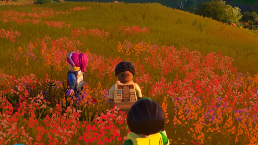 A screenshot featuring Captain Bravara in LEGO Fortnite.
