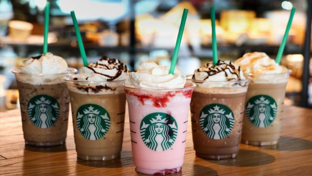 Starbucks frappuccinos