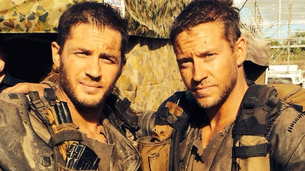 Tom Hardy and his stunt double Jacob Tamuri