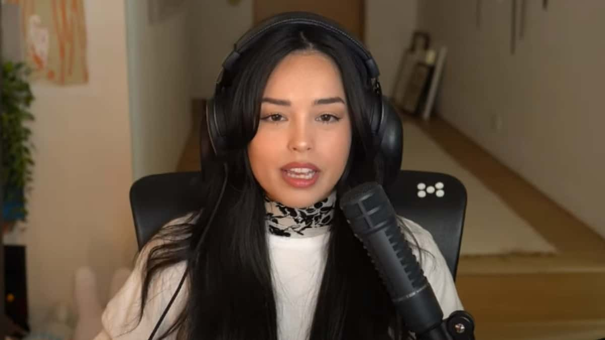 Valkyrae during her YouTube stream