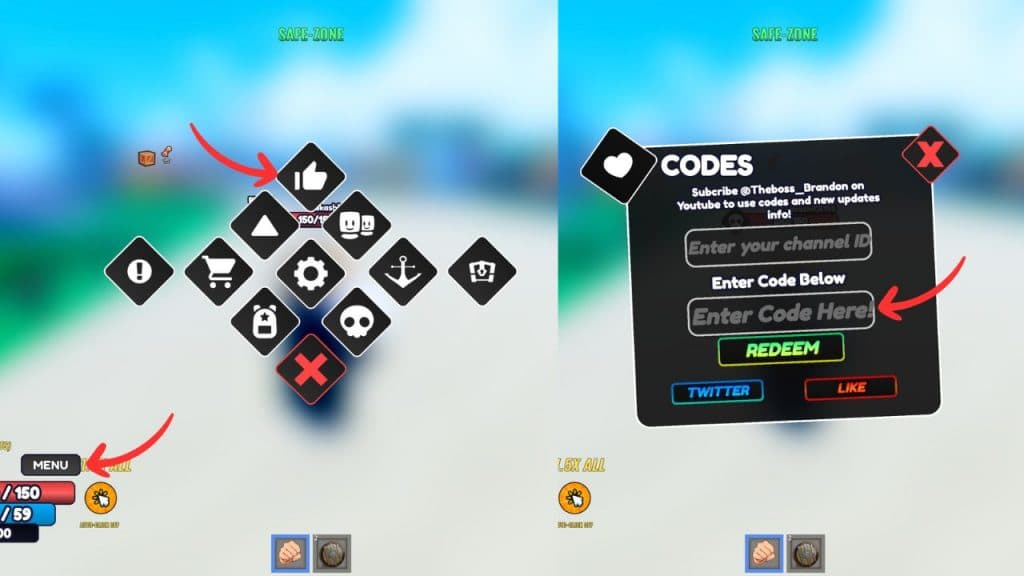 How to use codes in One Fruit Simulator