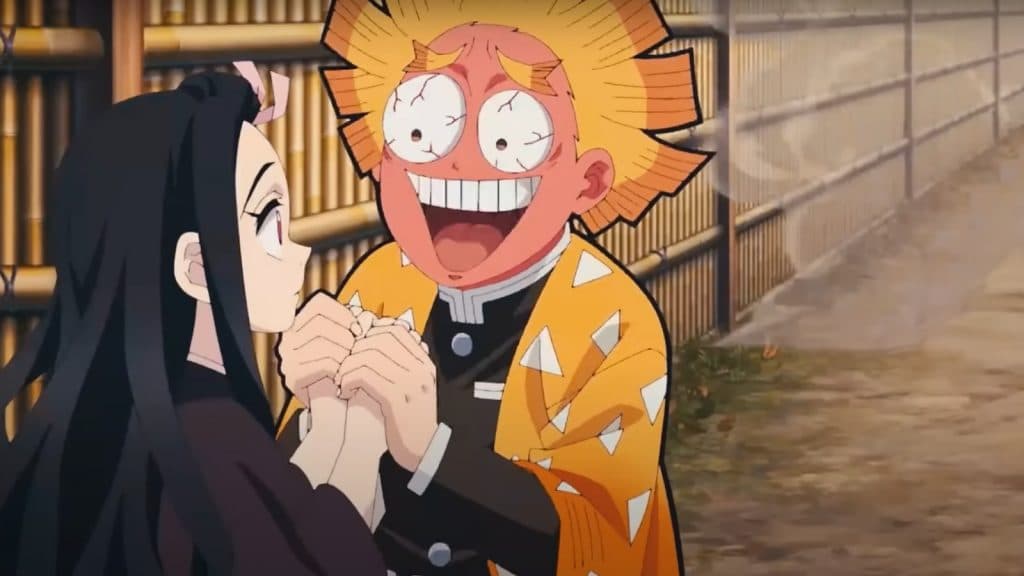 Zenitsu and Nezuko in Demon Slayer Season 4