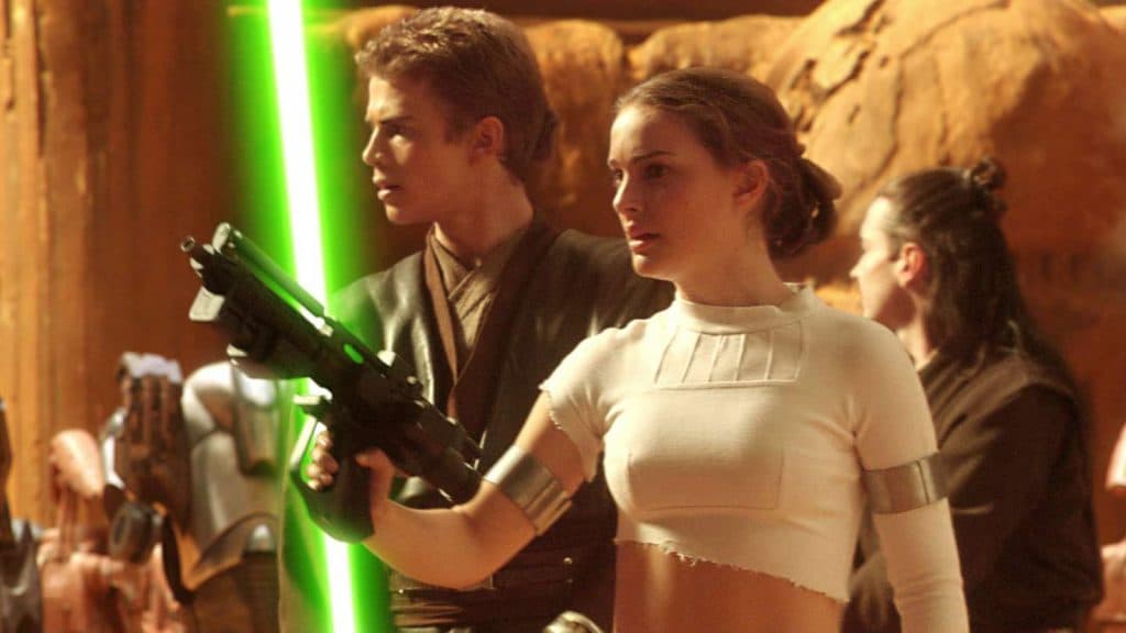 Anakin and Padme fight in Star Wars Episode II: Attack of the Clones