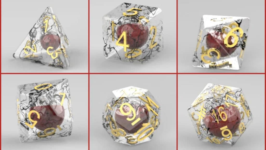 Dead by Daylight D&D Pools of Blood dice set