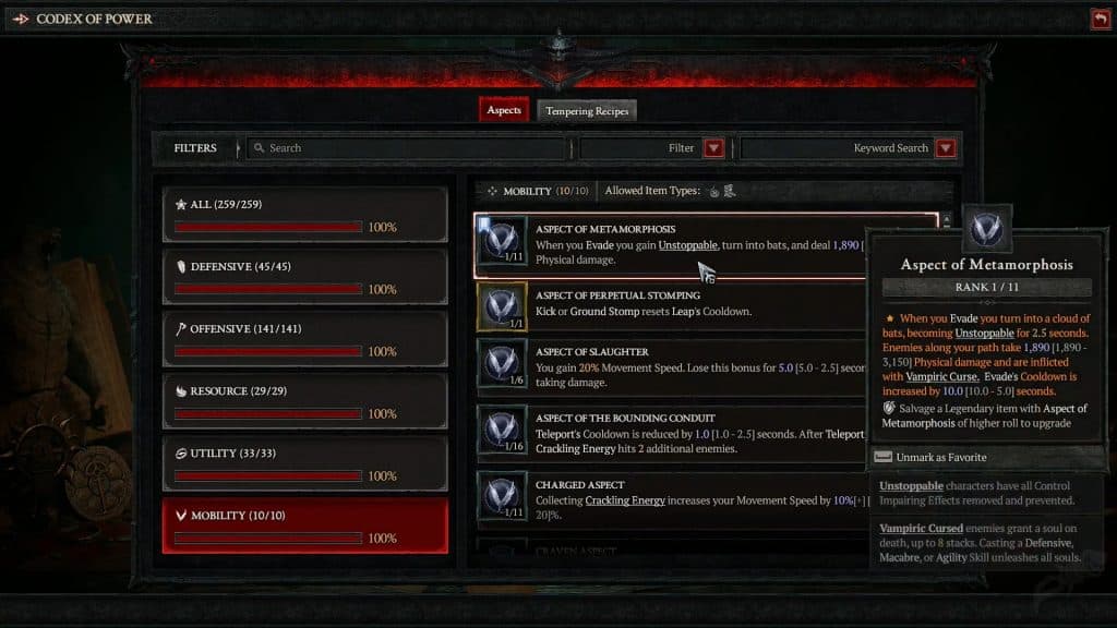 Diablo 4 Season 4 Legendary Aspect change removes inventory “hassle ...