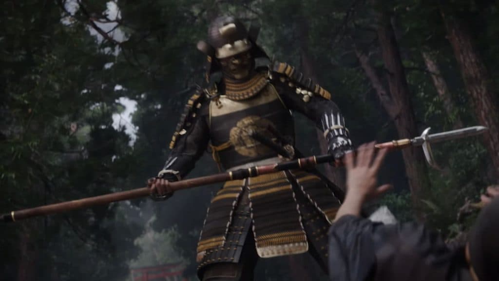 Samurai wielding a Naginata