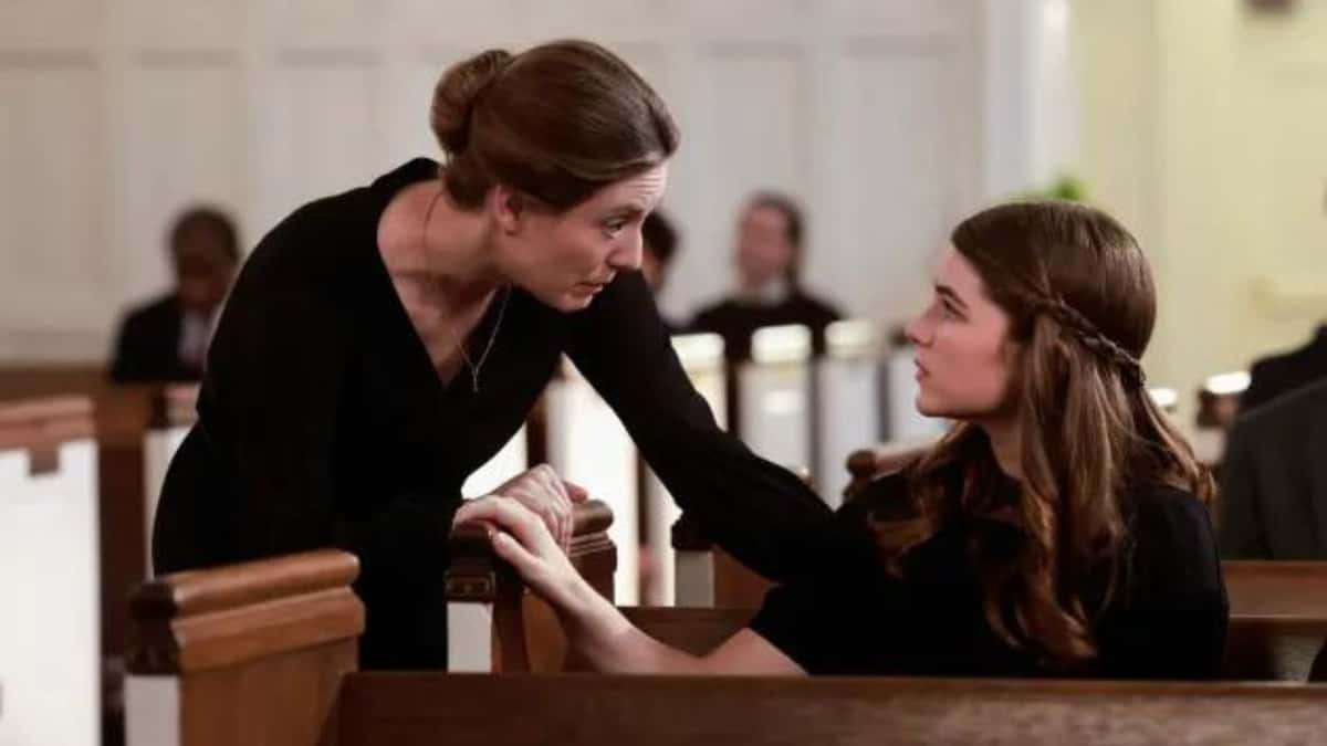 Missy and Mary at George's funeral