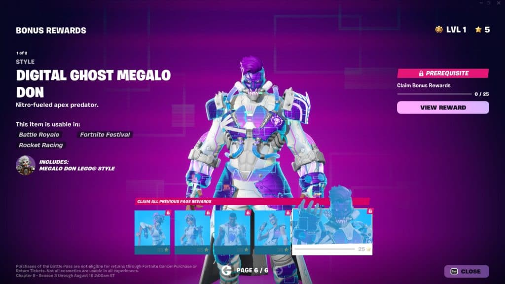 Fortnite Digital Ghost Megalo Don Super Style.