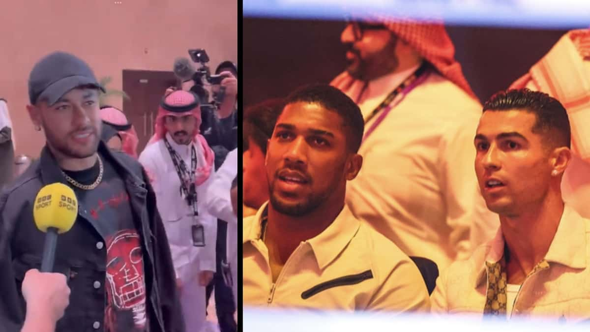 Famous footballers Cristiano Ronaldo and Neymar Jr. showed up to the Tyson Fury vs Oleksandr Usyk match