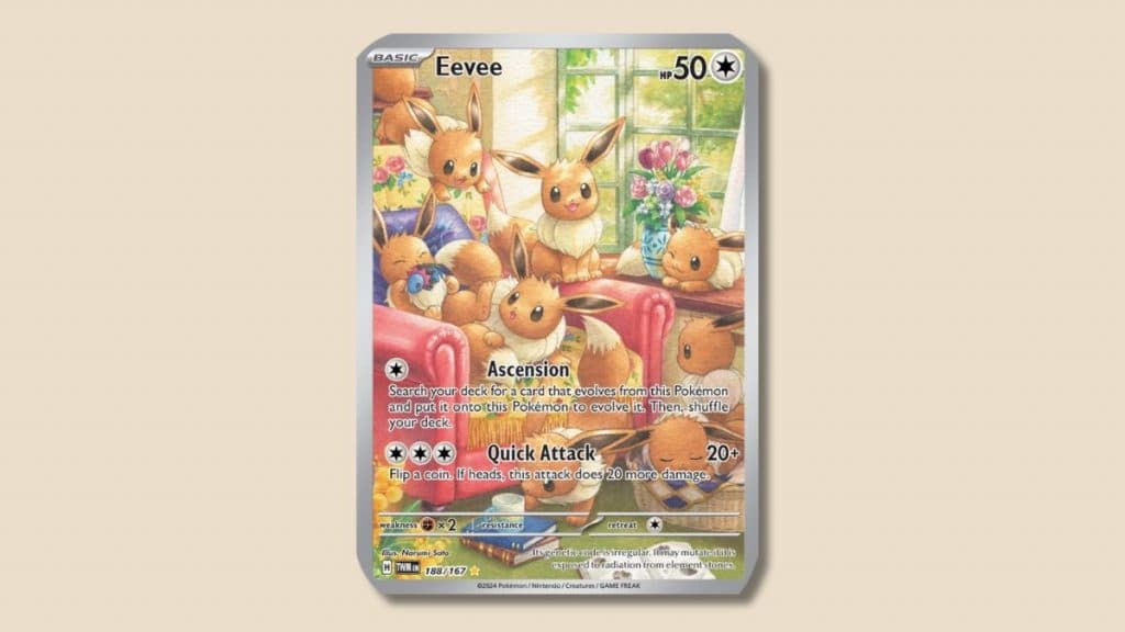 Eevee Pokemon card.