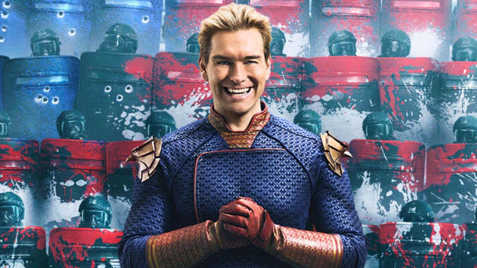 Antony Starr as Homelander in The Boys Season 4 poster