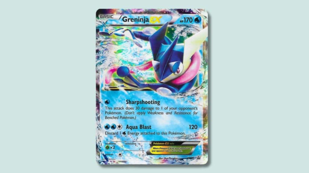 Greninja EX Pokemon card.