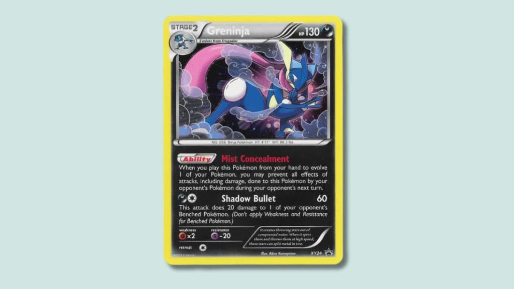 Greninja Dark-type Pokemon card.