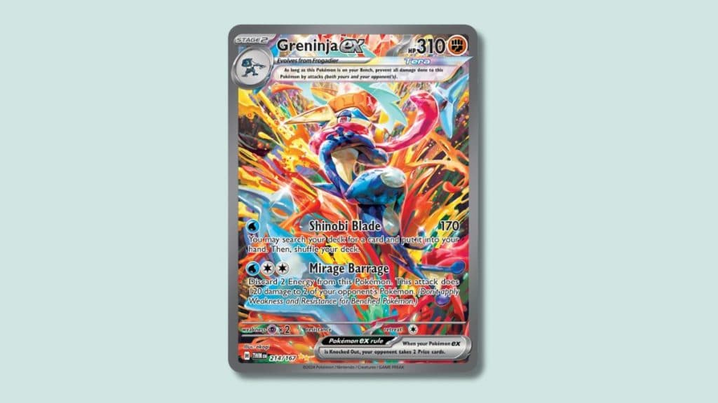 Greninja Pokemon card.