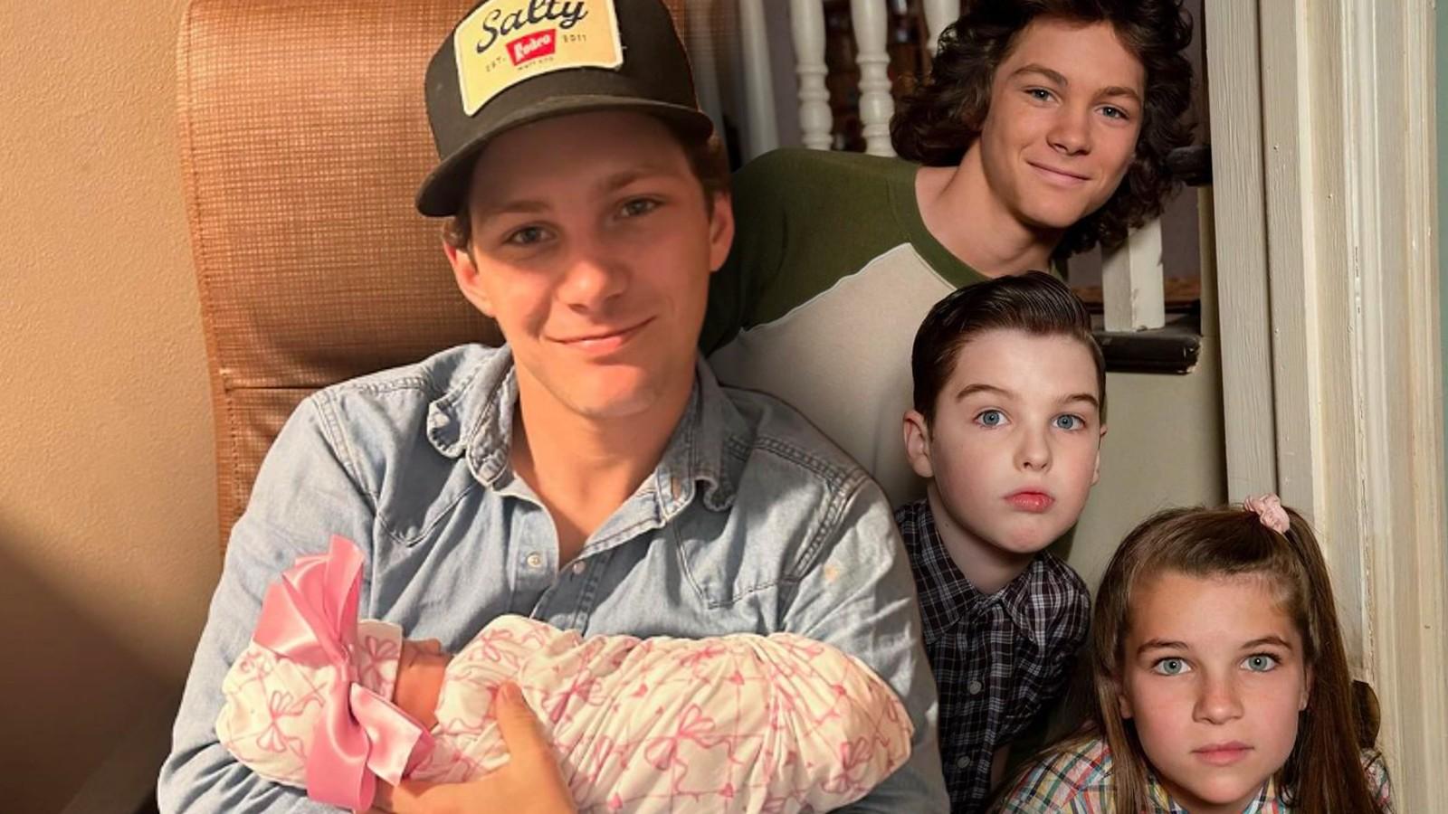 Young Sheldon stars emotional after stars reunite with new baby - Dexerto