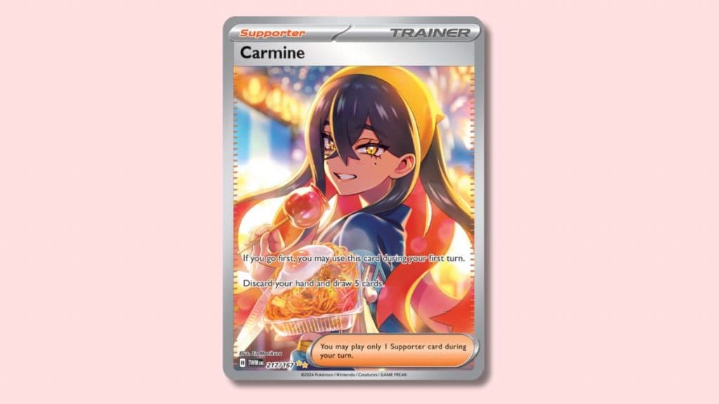 Carmine Pokemon card.
