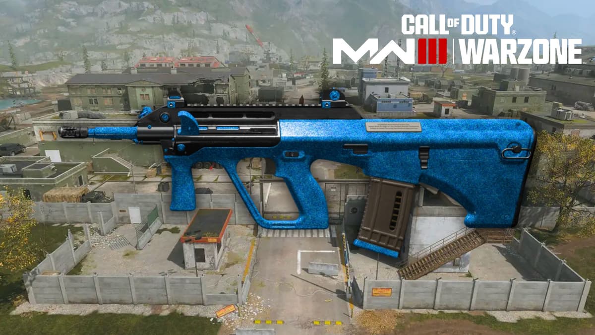 Blue STB-556 assault rifle in Warzone's Urzikstan map