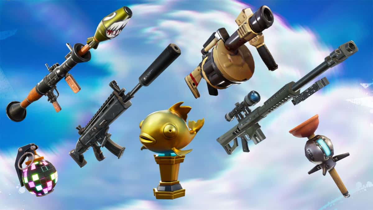 Fortnite new, unvaulted, and vaulted weapons in the Chapter 2 Remix update.