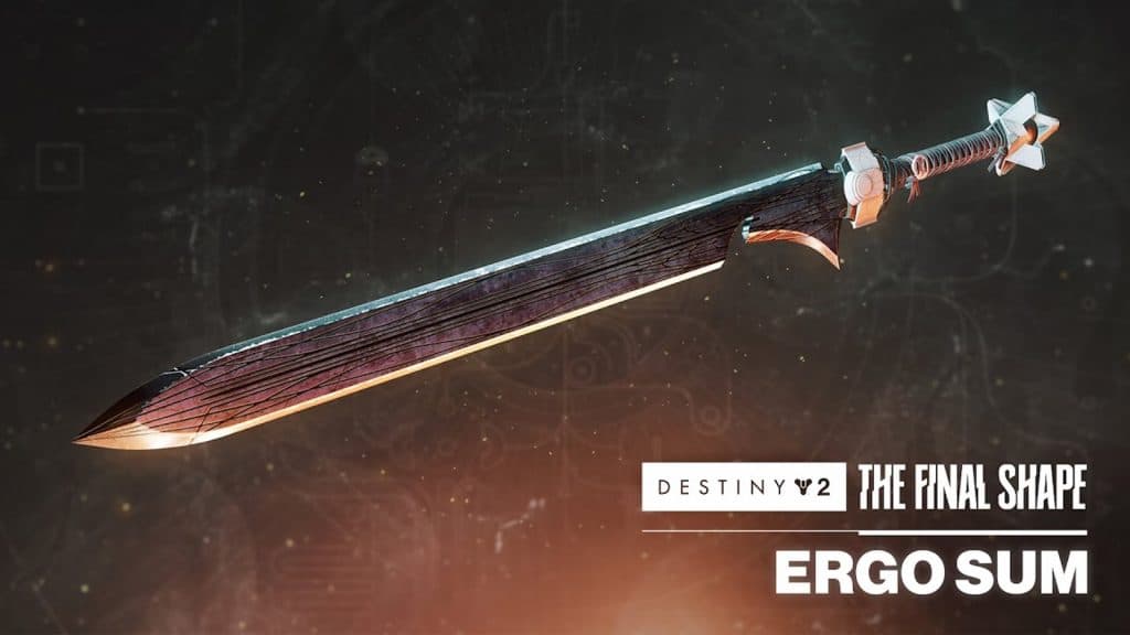 Ergo Sum Exotic Sword in Destiny 2
