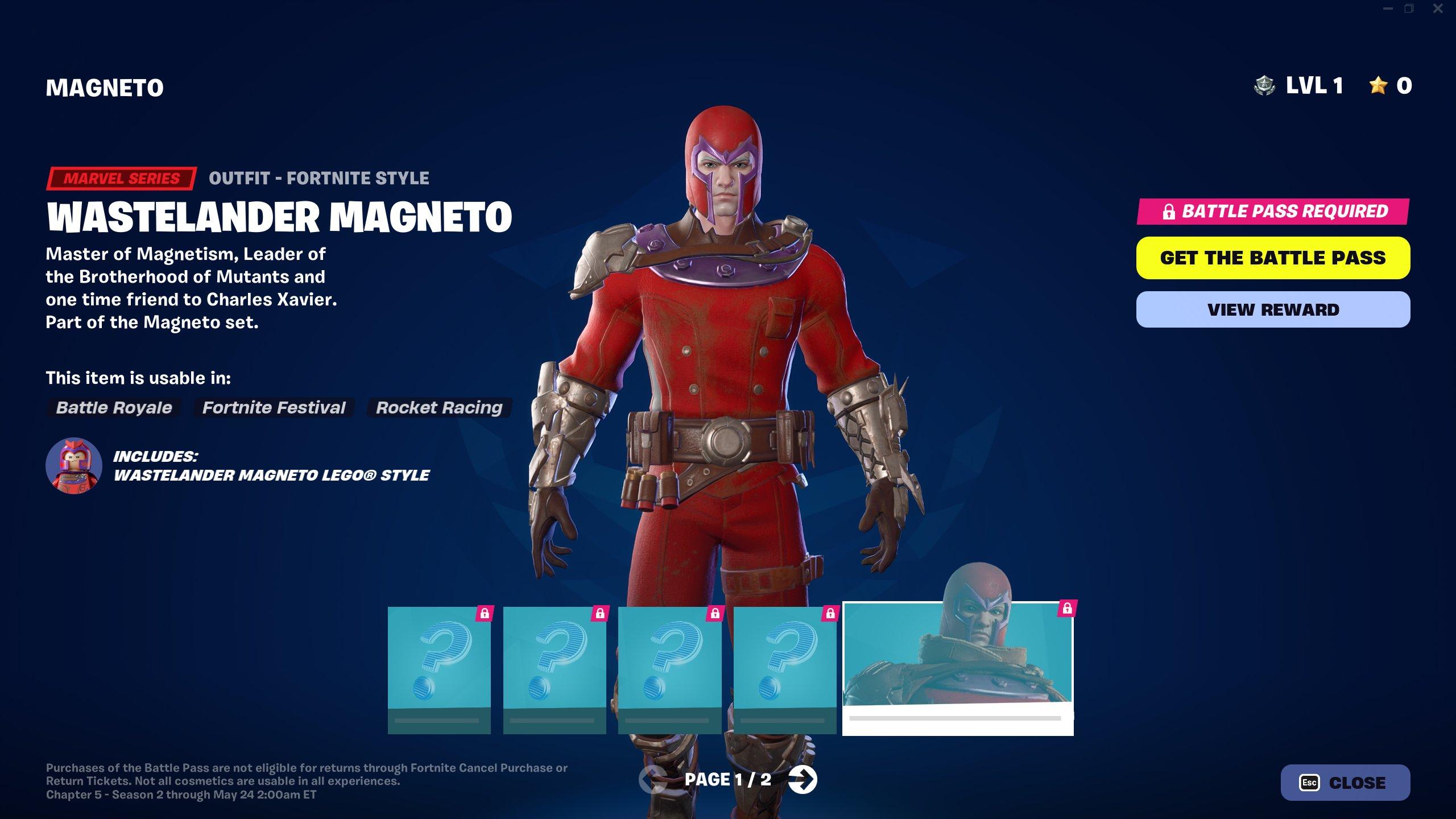 Как получить скин Wastelander Magneto в Fortnite, глава 5, сезон 3