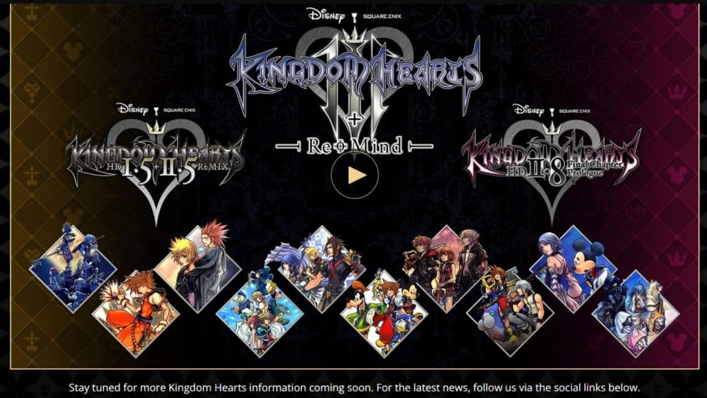 Kingdom Hearts steam website new info coming soon