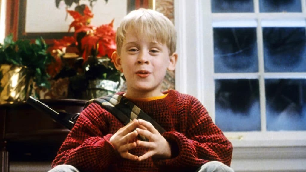 Macaulay Culkin as Kevin in Home Alone