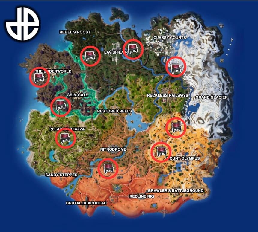 Tous Les Emplacements Des Bancs De Modules D’armes Dans Fortnite ...