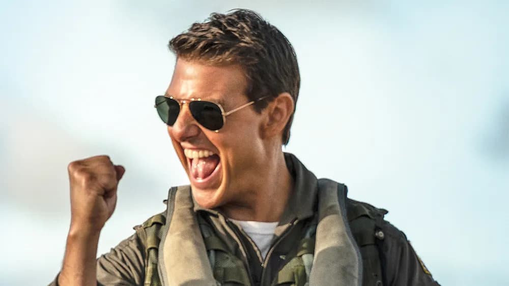 Tom Cruise as Maverick in Top Gun Maverick