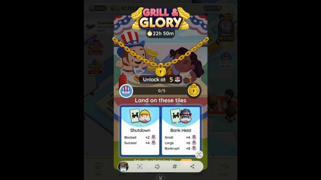 Grill & Glory Monopoly Go Leaderboard