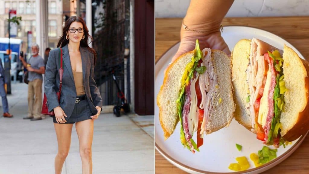 Bella Hadid / sandwich