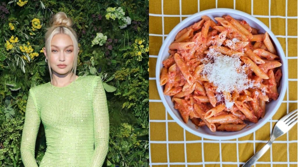 gigi hadid / pasta