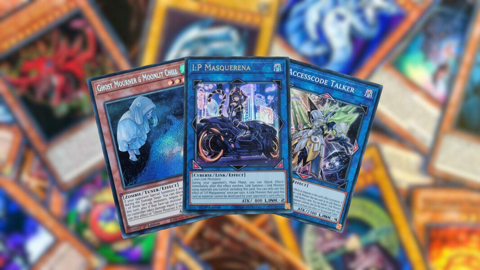 Three of the cards from the Yu-Gi-Oh! Rarity Collection II