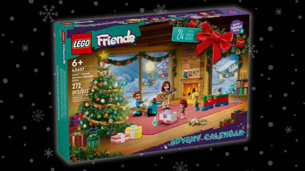The LEGO Friends Advent Calendar 2024 on a snow background