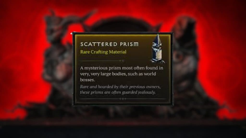 Diablo 4 Scattered Prism Item Description