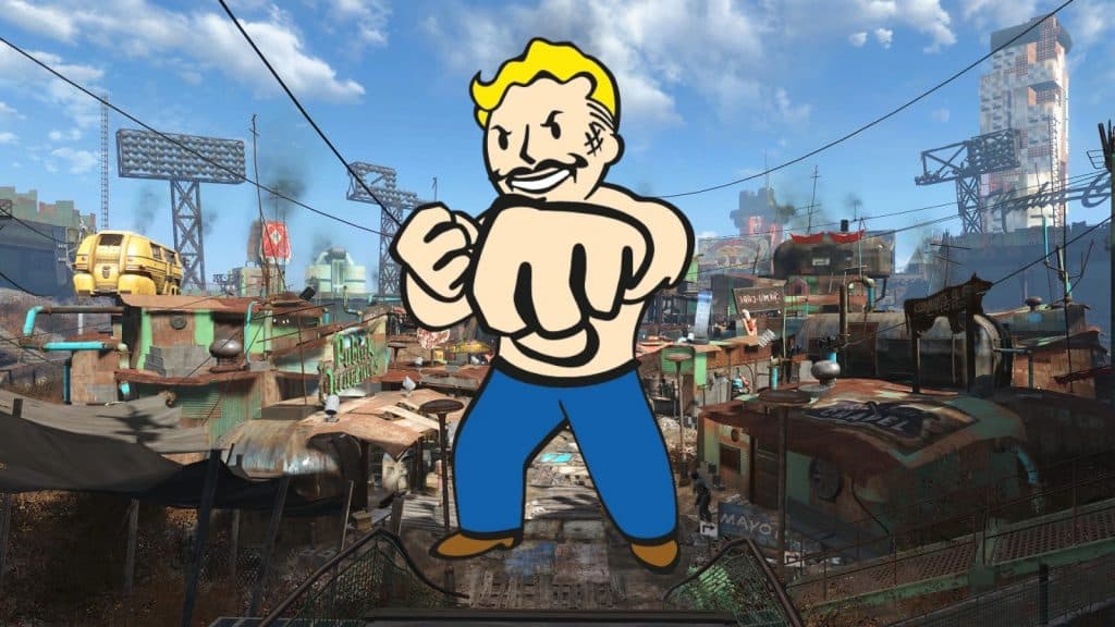 Fallout 4 vault boy punching iron fist melee diamond city
