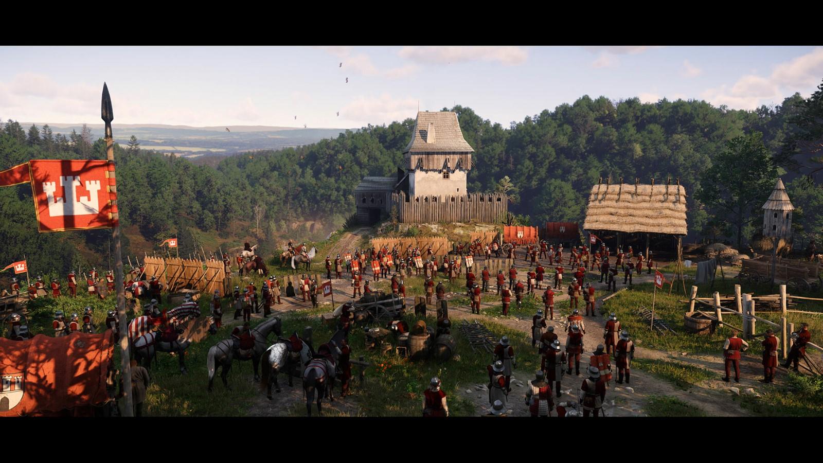 Soldiers assembled for a battle in Kingdom Come Deliverance 2