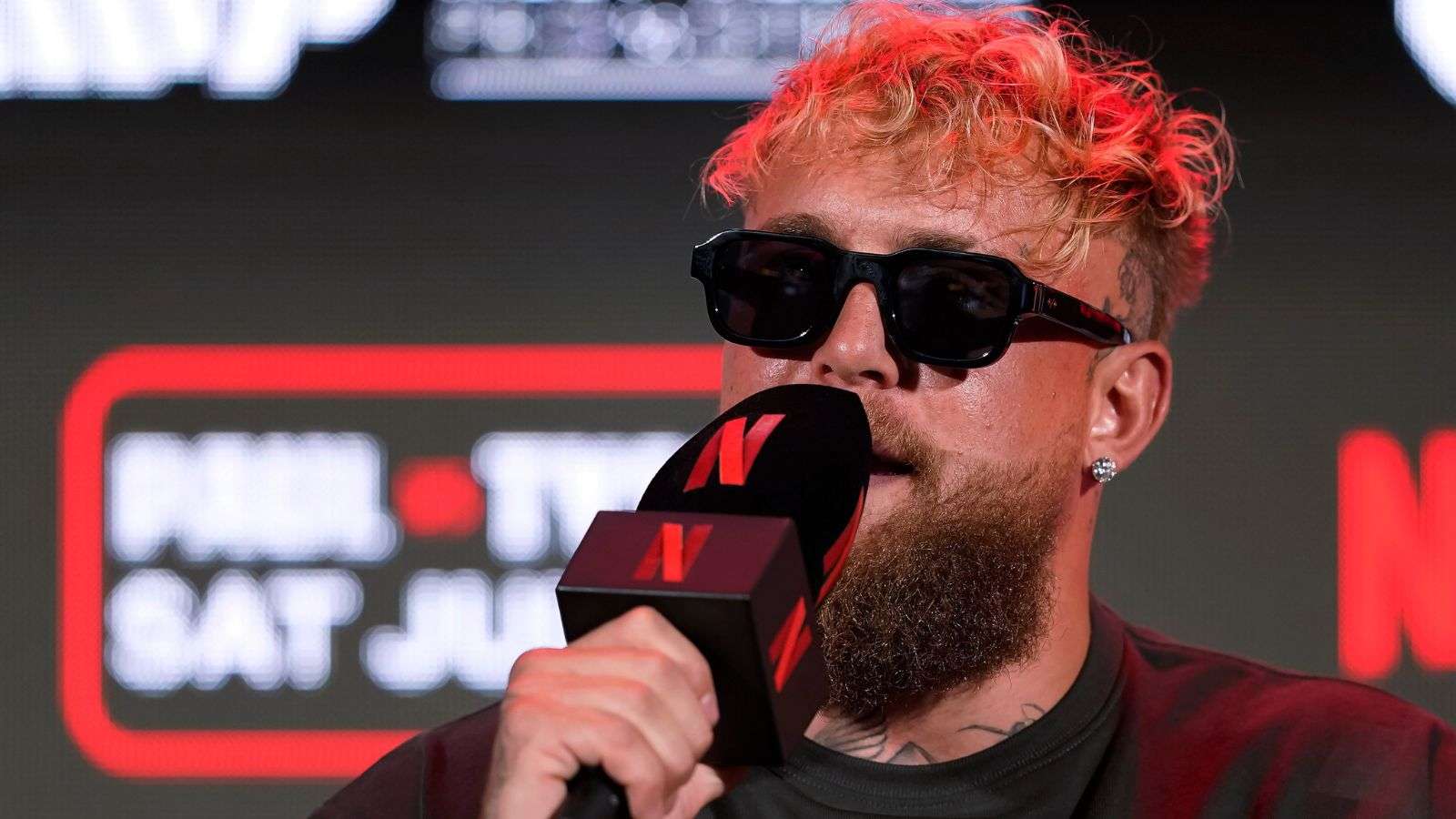 jake paul speaks at press conference