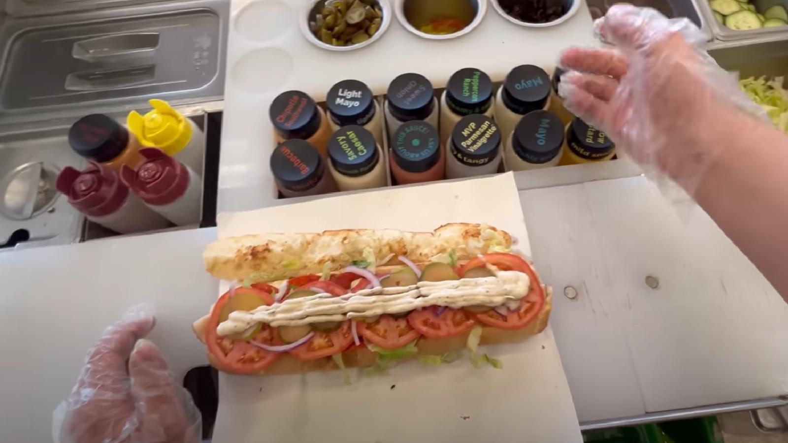 Subway V Cut Sandwich