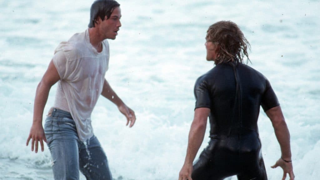 Keanu Reeves and Patrick Swayze in Point Break