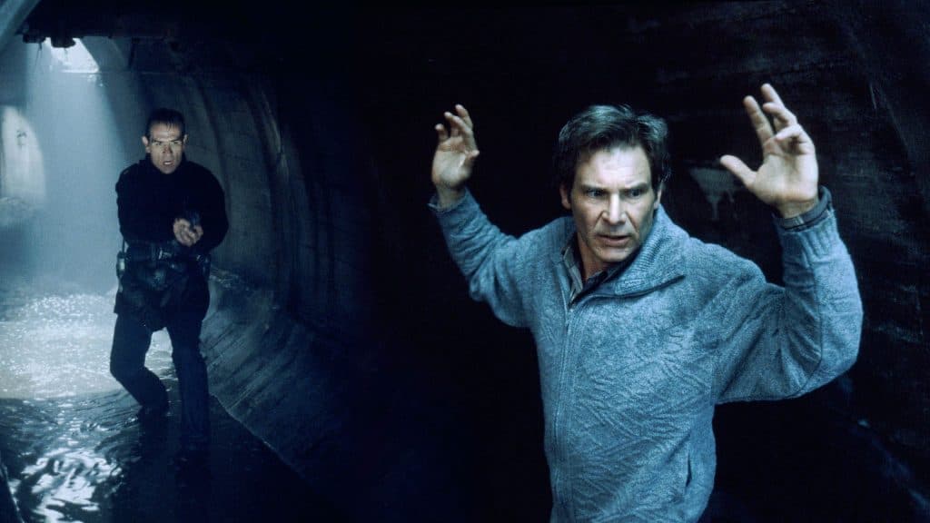 Harrison Ford and Tommy Lee Jones in The Fugitive