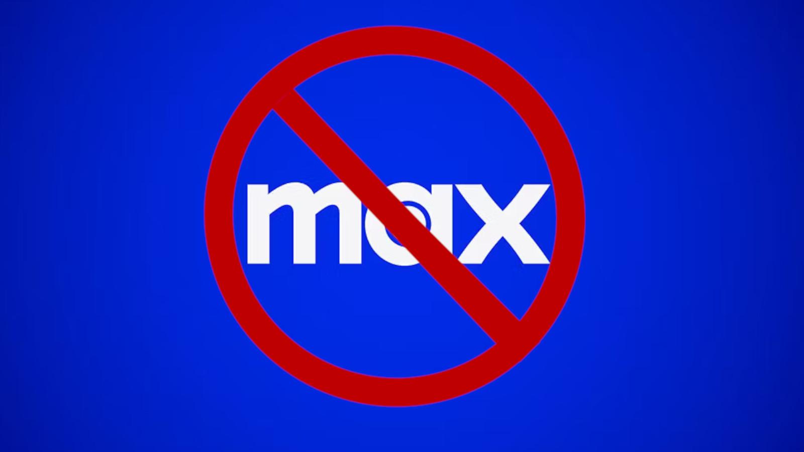 MAX logo with a red out symbol