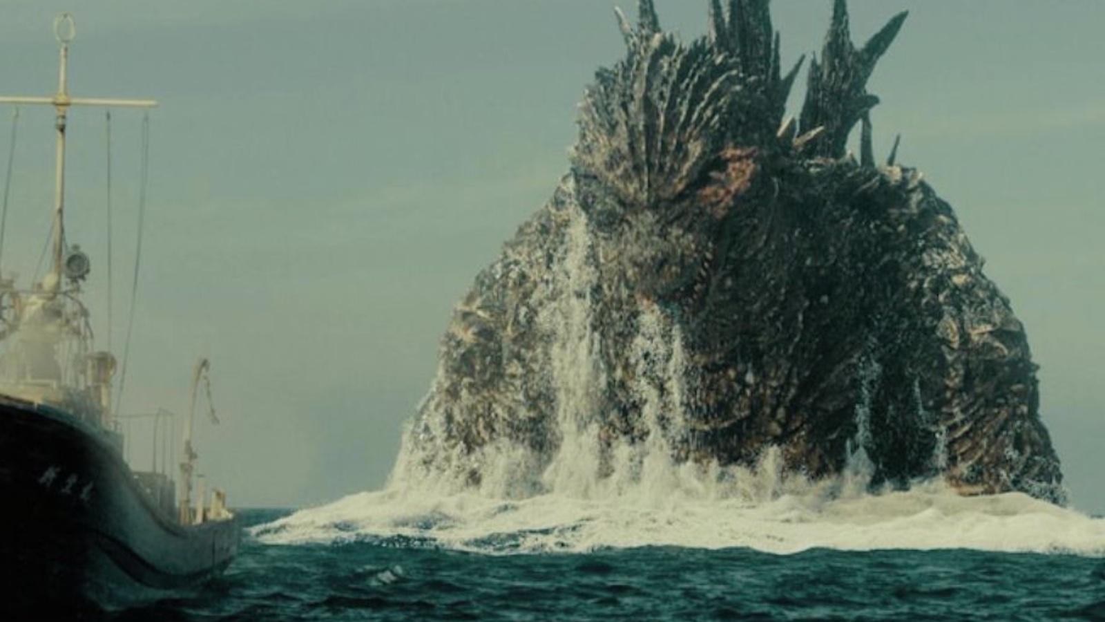 Godzilla in the water in Godzilla Minus One.