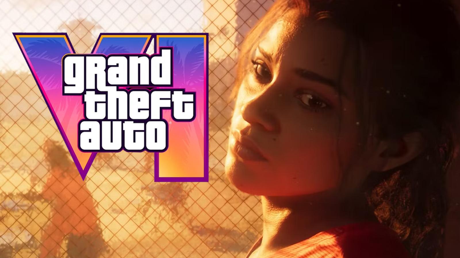 lucia in jail next to gta 6 logo