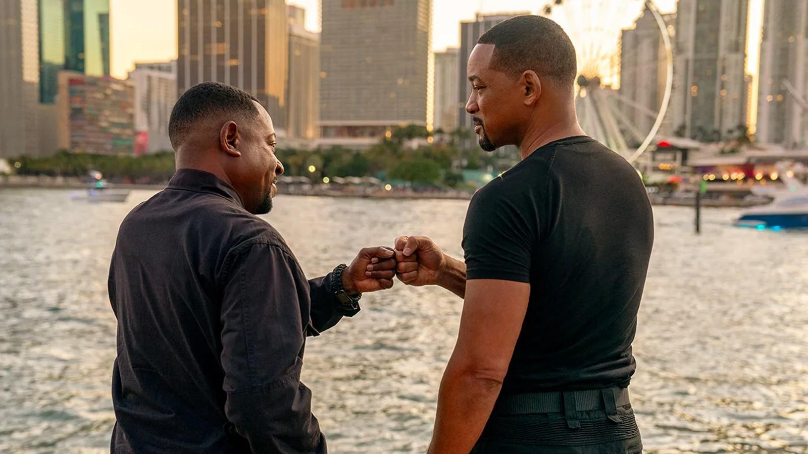 Martin Lawrence and Will Smith bumping fists in Bad Boys 4.