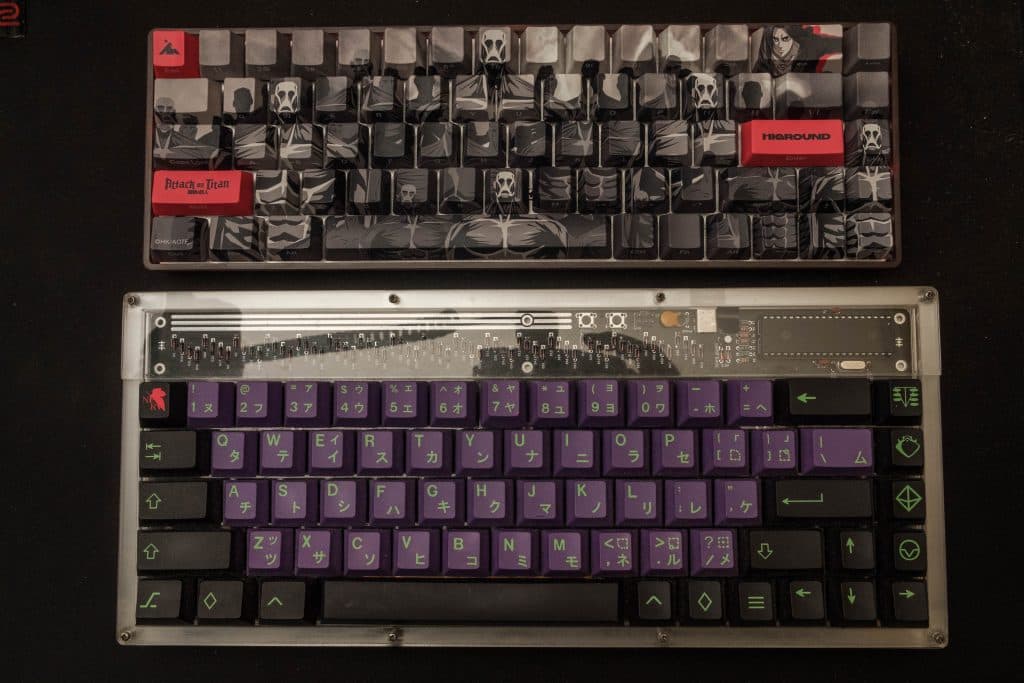 Higround base 65 next to custom keyboard