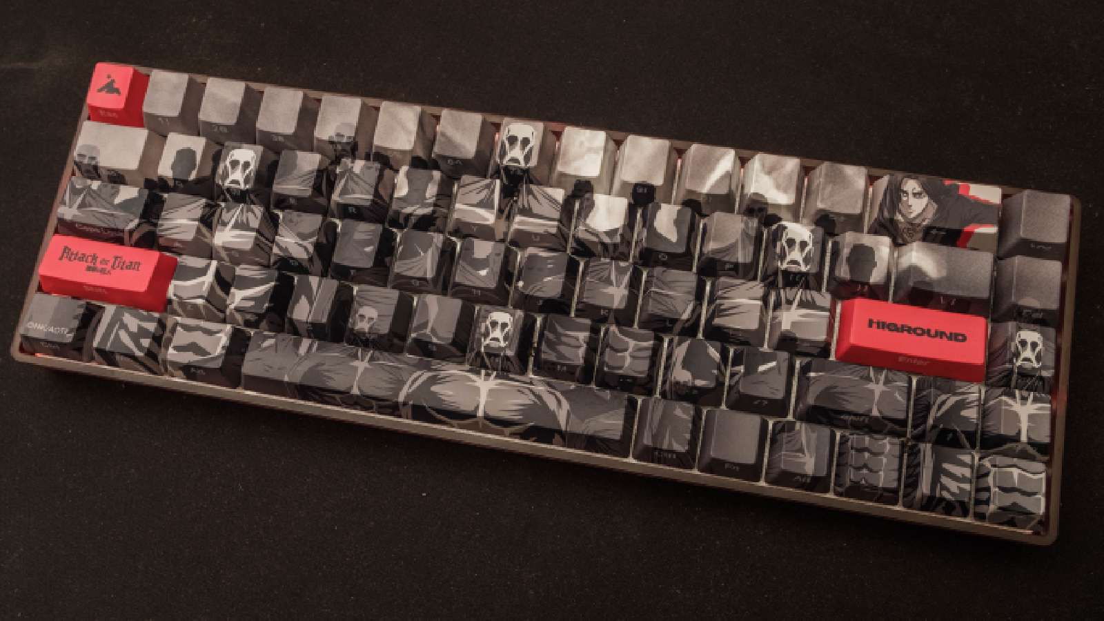 Image of the Higround x Attack on Titan Base 65 keyboard