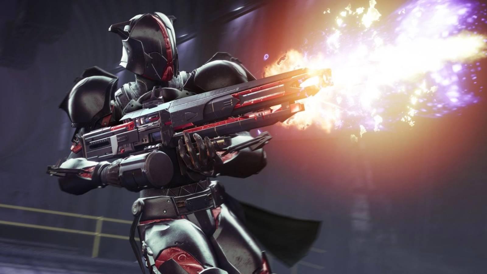 Destiny 2 character using Machine Gun