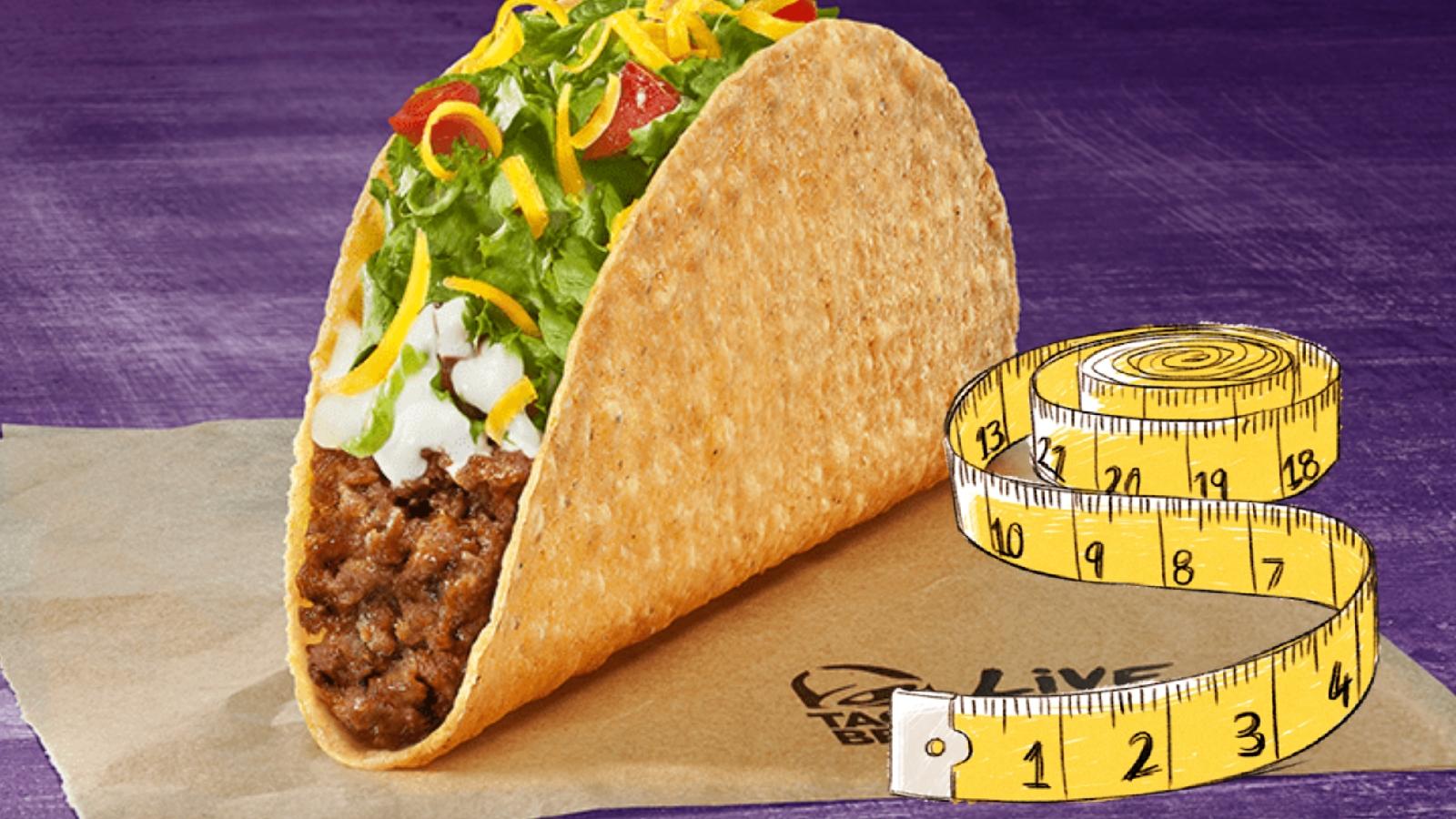 Taco Bell with measuring tape